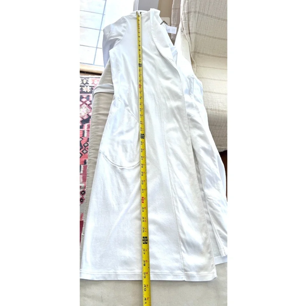 HANRO 100% Mercerized Cotton Shawl Collar Wrap Robe w/Lace Pocket Detail - XS